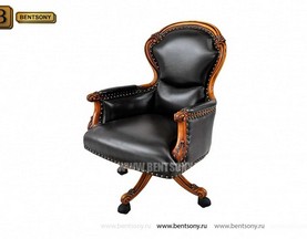 Кресло Кабинетное Дакота В (Натуральная кожа, колесики) магазин Москва